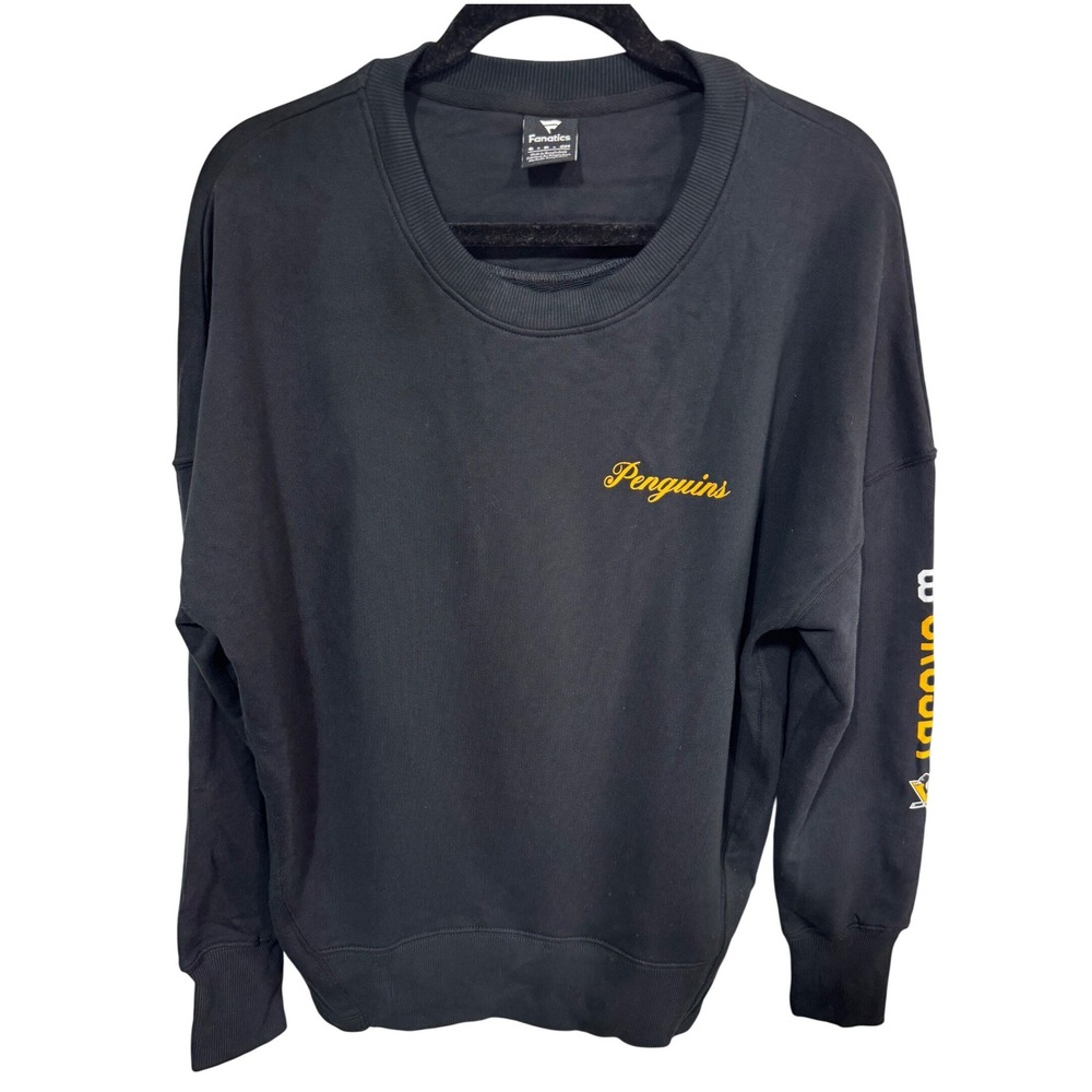 Fanatics Women's S Black Sweatshirt Sidney Crosby Pittsburgh Penguins NHL Hockey
